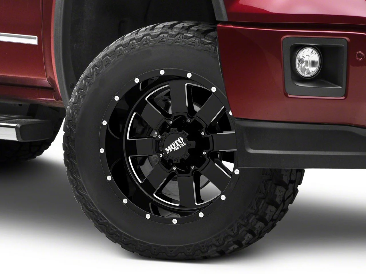 Moto Metal MO962 Gloss Black Milled 6-Lug Wheel; 18x10; -24mm Offset (14-18 Sierra 1500)