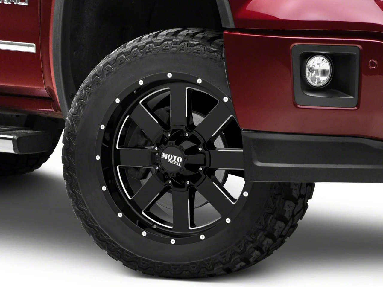 Moto Metal MO962 Gloss Black Milled 6-Lug Wheel; 20x9; 0mm Offset (14-18 Sierra 1500)