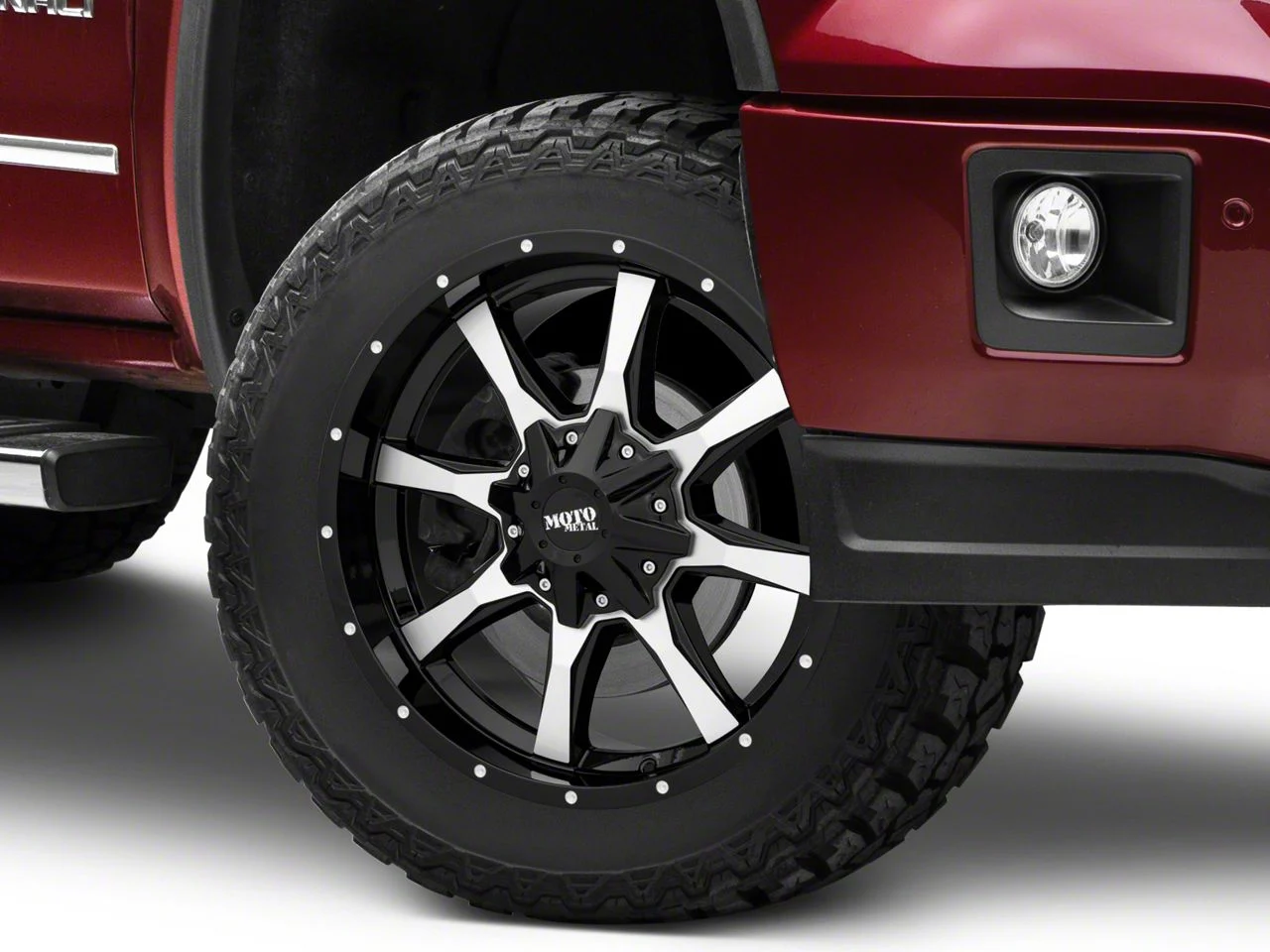 Moto Metal MO970 Gloss Black Machined 6-Lug Wheel; 20x9; 18mm Offset (14-18 Sierra 1500)