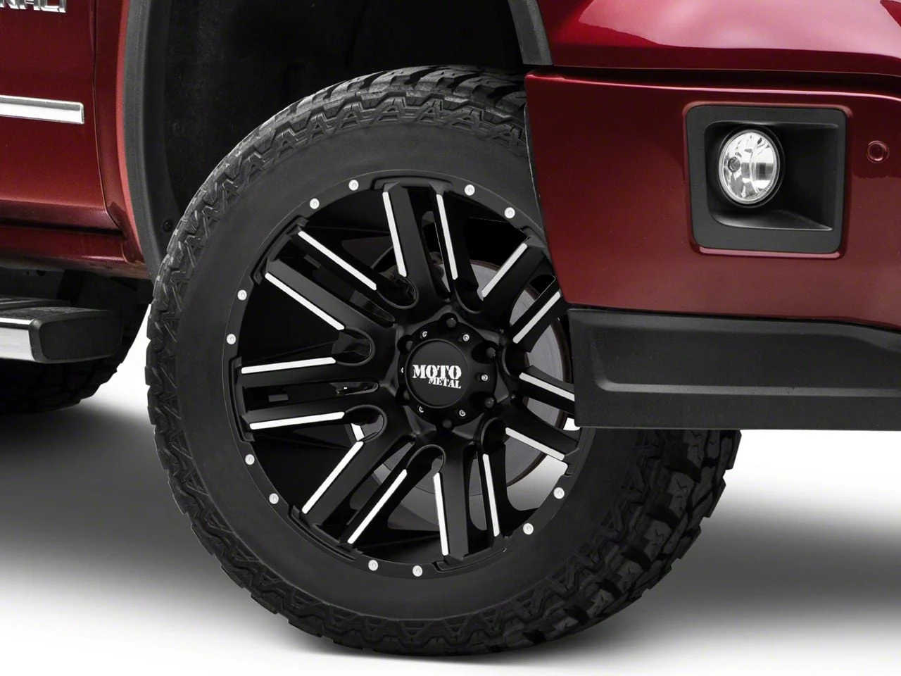 Moto Metal MO978 Razor Satin Black Machined 6-Lug Wheel; 20x9; 18mm Offset (14-18 Sierra 1500)