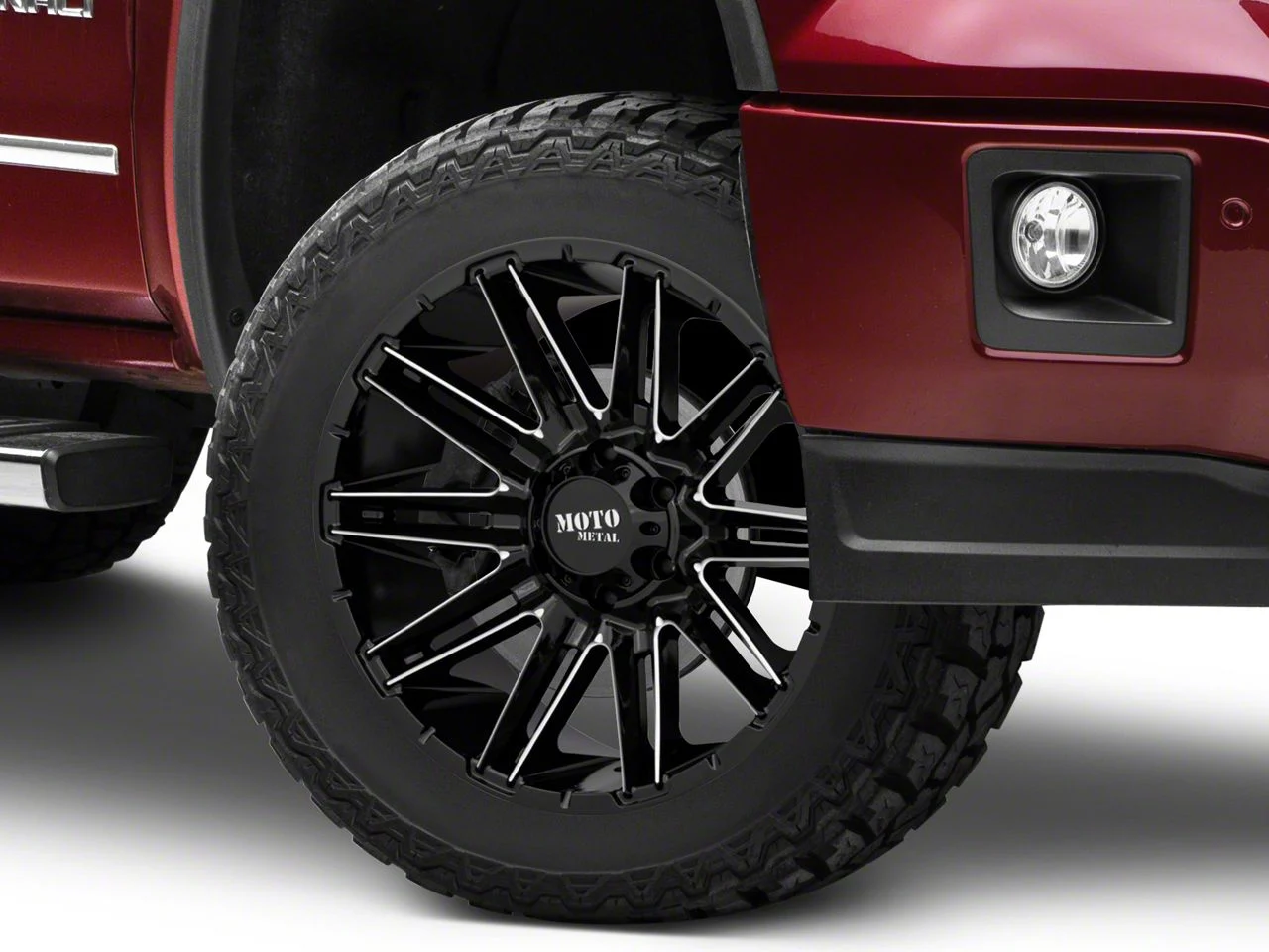 Moto Metal MO998 Kraken Gloss Black Milled 6-Lug Wheel; 20x9; 0mm Offset (14-18 Sierra 1500)