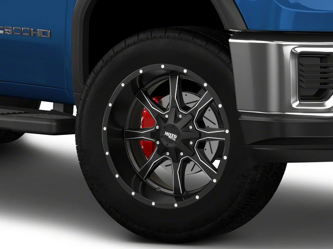 Moto Metal MO970 Satin Black Milled 8-Lug Wheel; 20x10; -18mm Offset (20-26 Sierra 2500 HD)