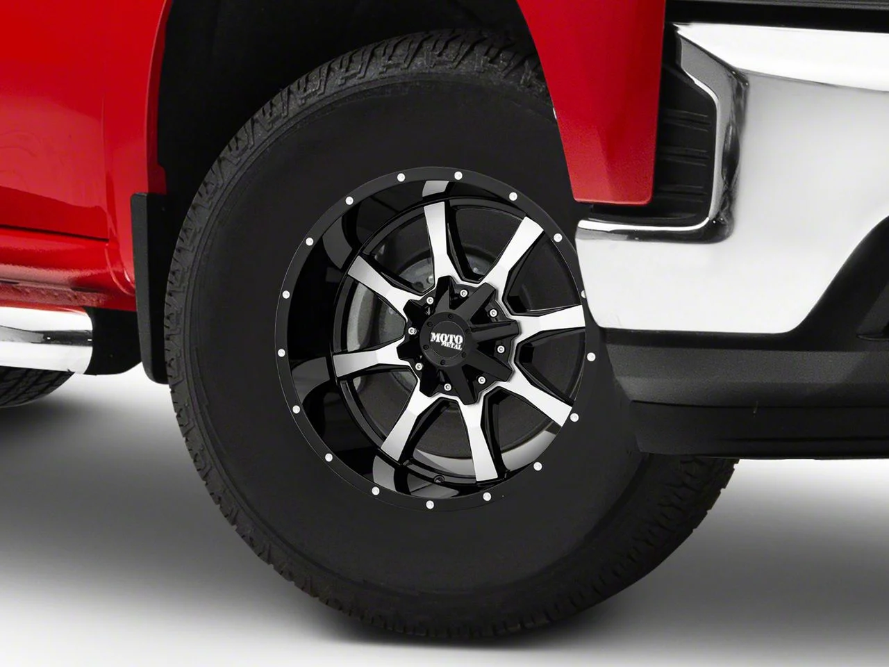 Moto Metal MO970 Gloss Black Machined 6-Lug Wheel; 16x8; 0mm Offset (19-26 Silverado 1500)