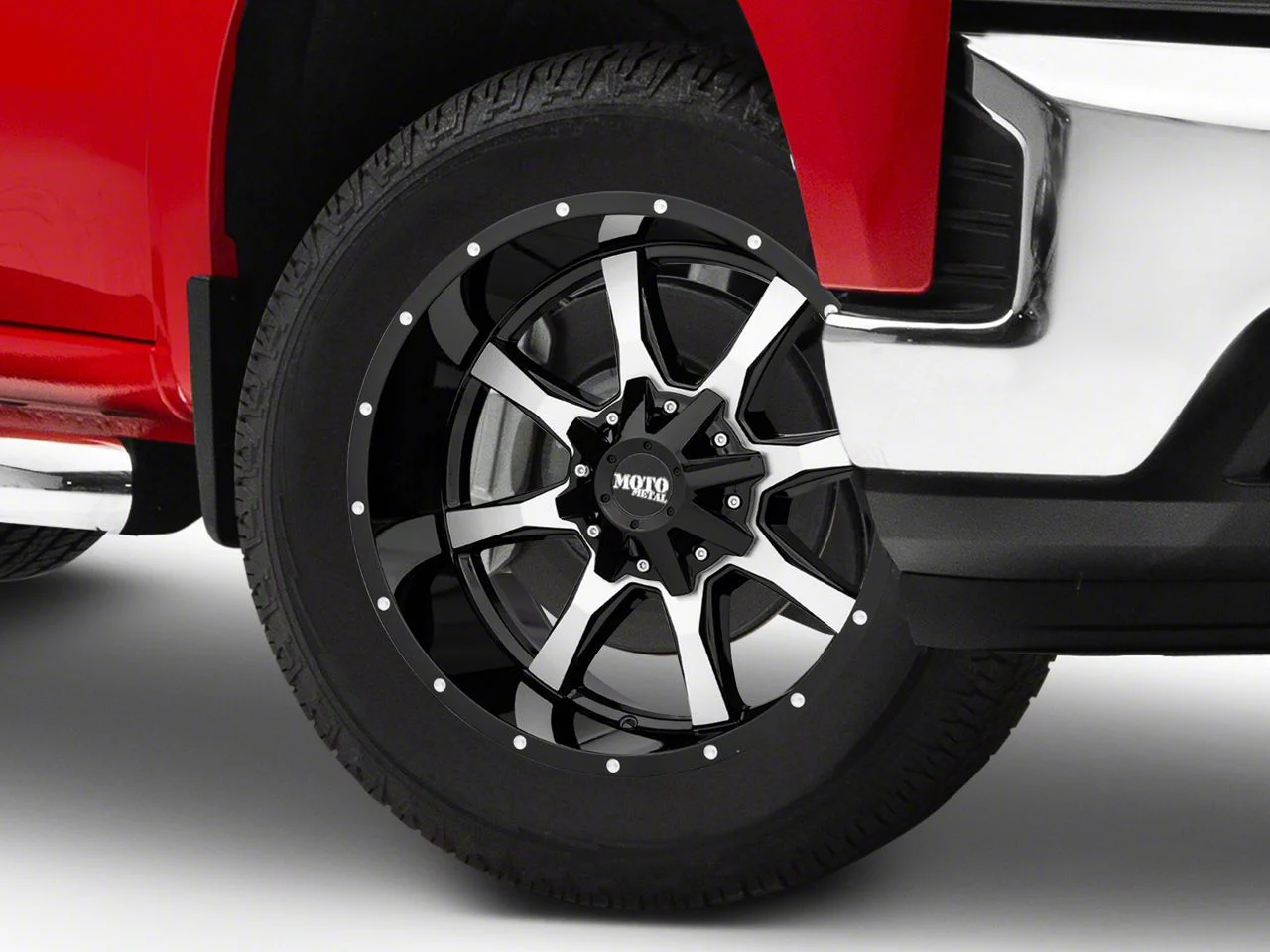 Moto Metal MO970 Gloss Black Machined 6-Lug Wheel; 20x9; 0mm Offset (19-26 Silverado 1500)