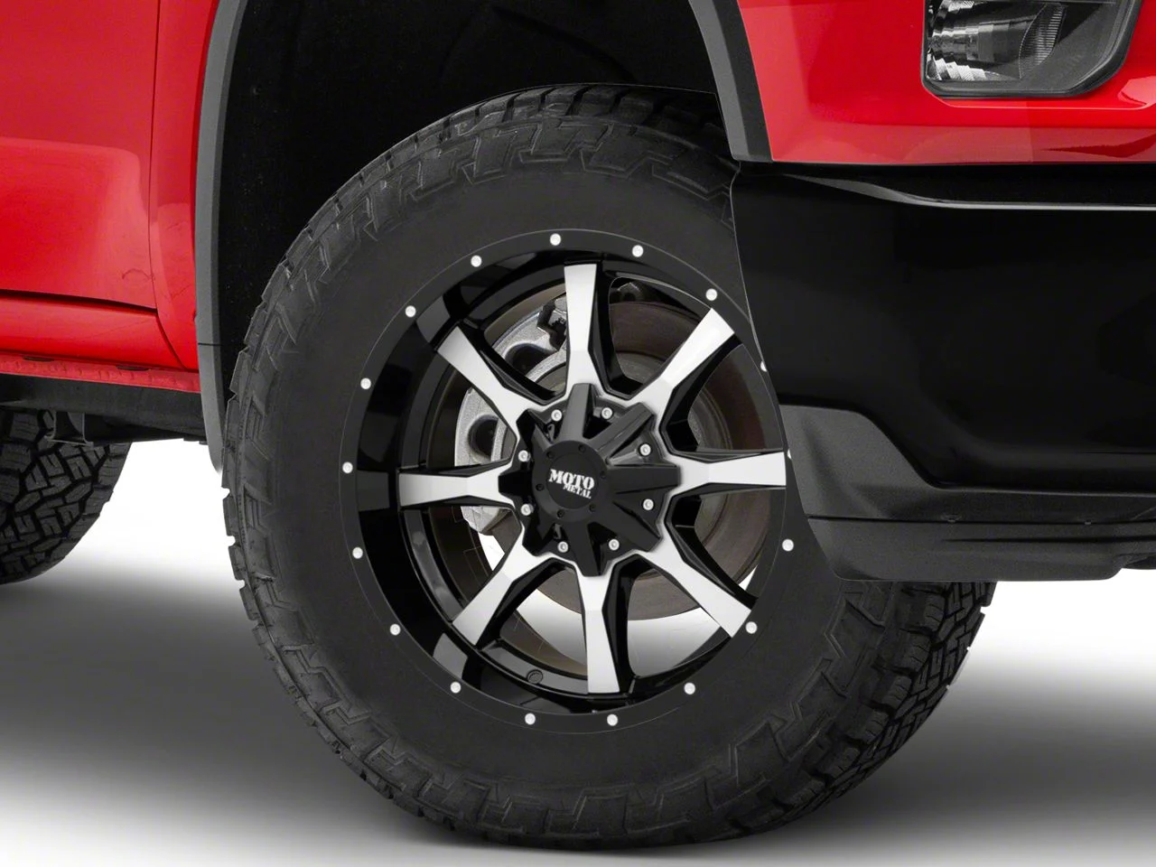Moto Metal MO970 Gloss Black Machined 8-Lug Wheel; 20x9; 0mm Offset (20-26 Silverado 2500 HD)