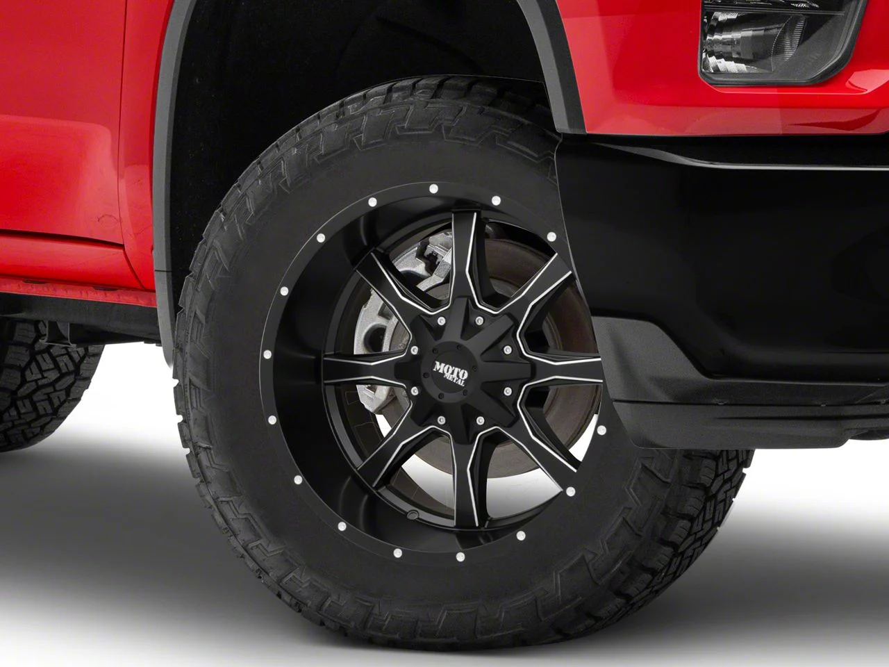 Moto Metal MO970 Satin Black Milled 8-Lug Wheel; 20x9; 18mm Offset (20-26 Silverado 3500 HD SRW)