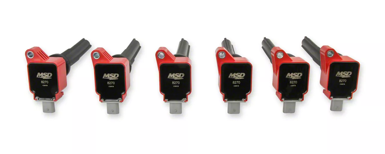 MSD Coil Packs; Red (17-20 3.5L EcoBoost F-150)