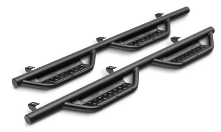N-Fab Cab Length RS Nerf Side Step Bars; Textured Black (15-26 F-150 SuperCrew)
