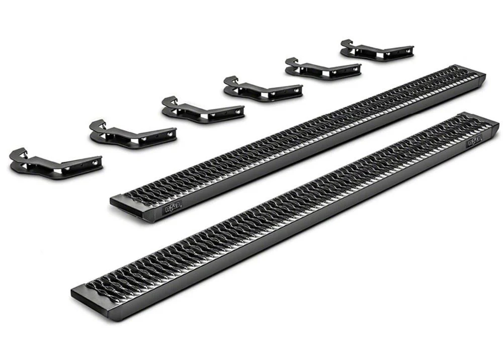 N-Fab Growler Fleet Sure Grip Running Boards; Textured Black (11-16 F-350 Super Duty SuperCrew)