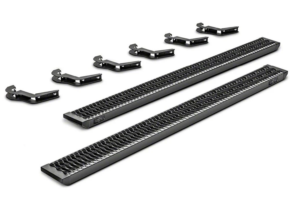 N-Fab Growler Fleet Sure Grip Running Boards; Textured Black (11-16 F-350 Super Duty SuperCab)