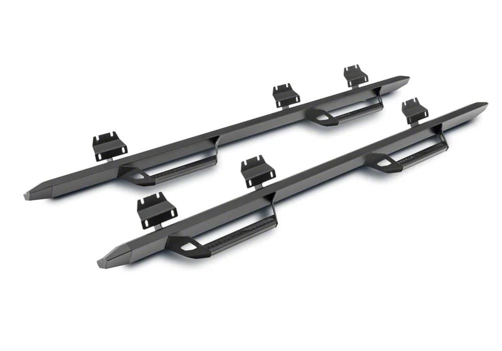 N-Fab Predator Pro Nerf Side Step Bars; Textured Black (11-16 F-350 Super Duty SuperCrew)