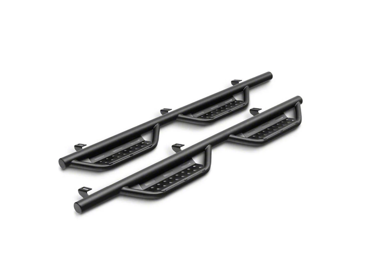 N-Fab Cab Length RS Nerf Side Step Bars; Textured Black (17-26 F-350 Super Duty SuperCrew)