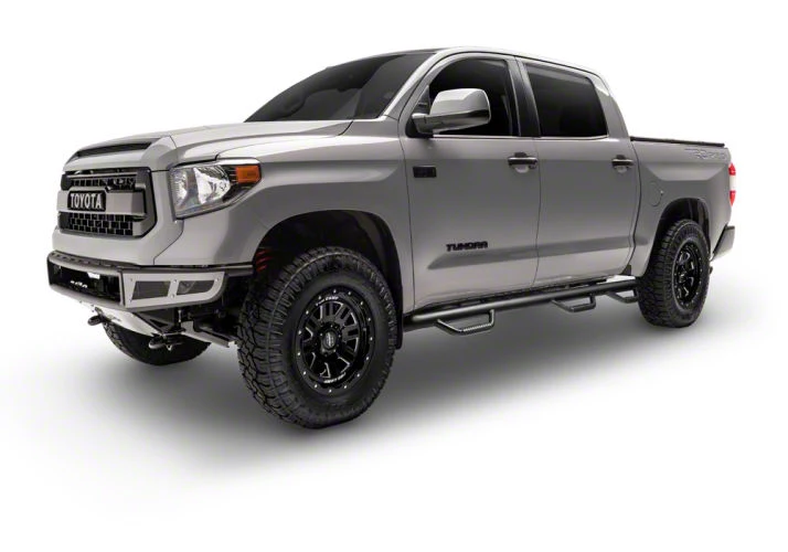 N-Fab Wheel 2 Wheel Bed Access Nerf Side Step Bars; Textured Black (17-26 F-350 Super Duty SuperCab w/ 8-Foot Bed)