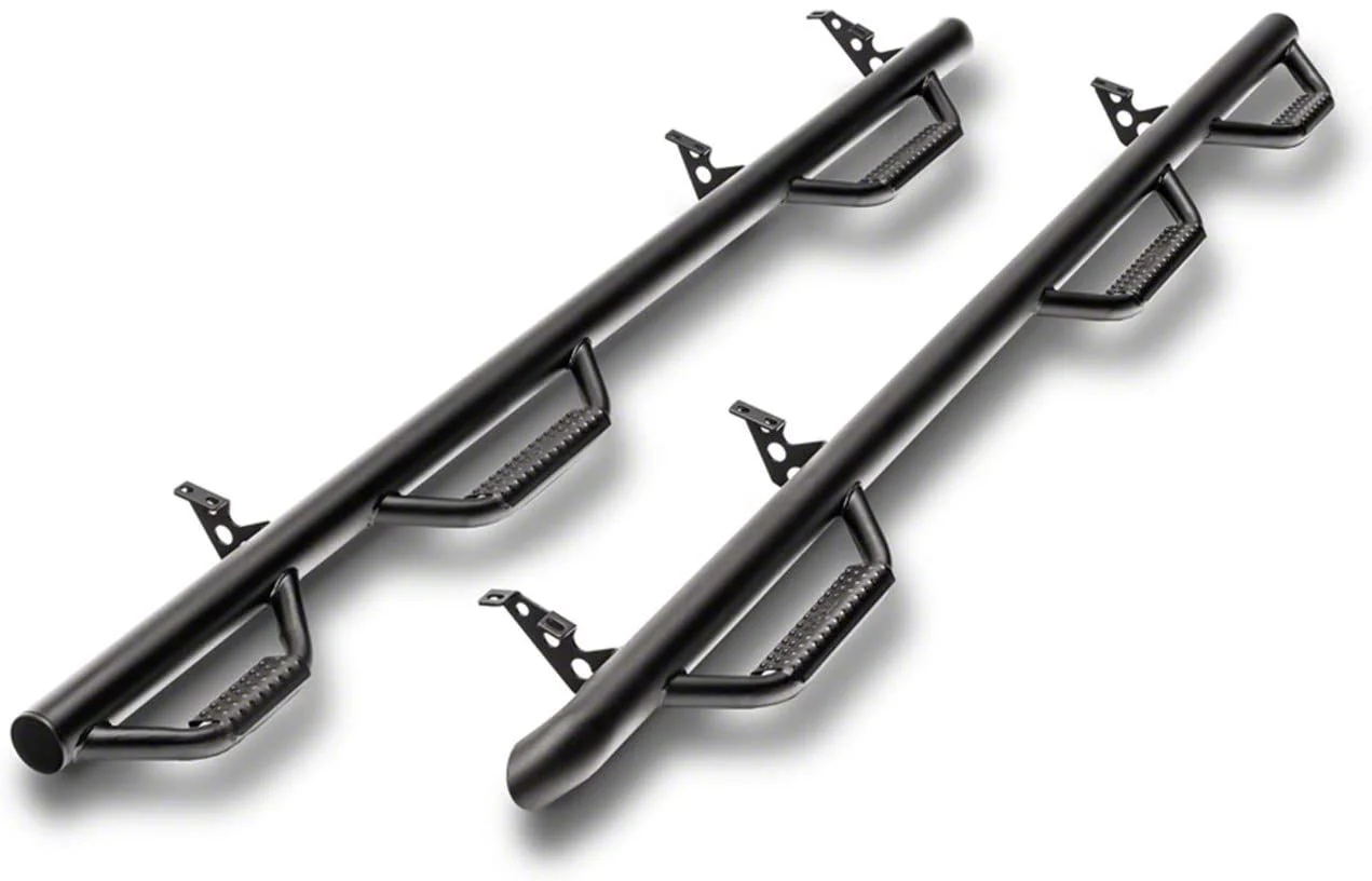 N-Fab Wheel 2 Wheel Bed Access Nerf Side Step Bars; Textured Black (11-16 F-350 Super Duty SuperCab w/ 8-Foot Bed)