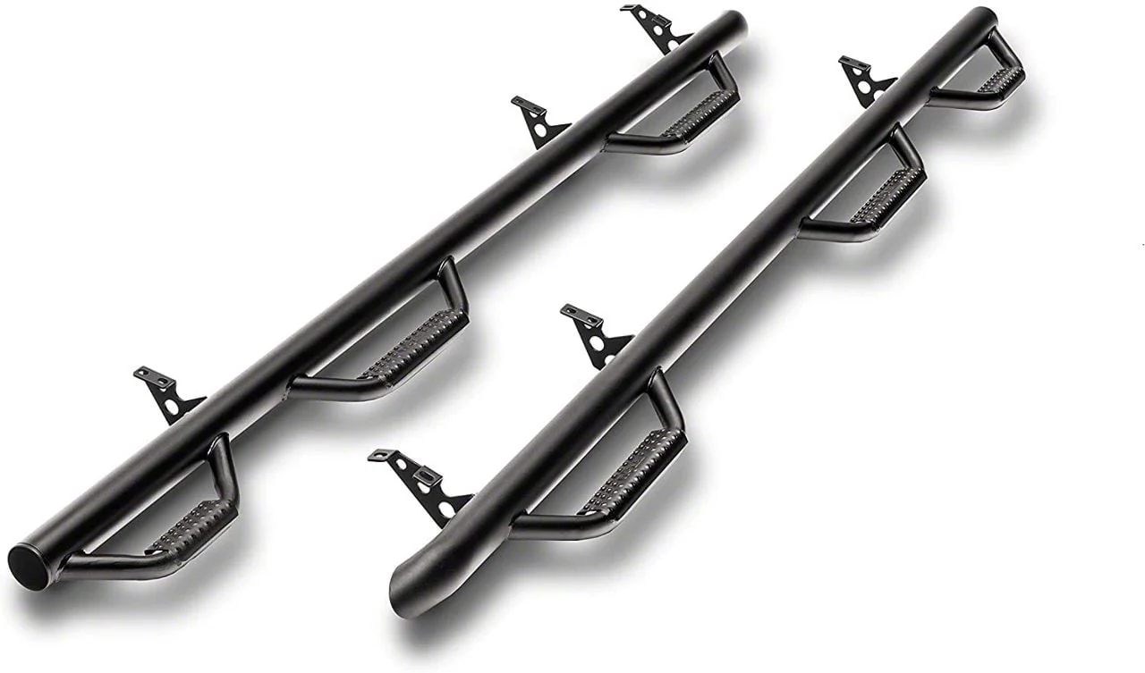 N-Fab Wheel 2 Wheel Bed Access Nerf Side Step Bars; Textured Black (11-16 F-350 Super Duty SuperCrew w/ 6-3/4-Foot Bed)