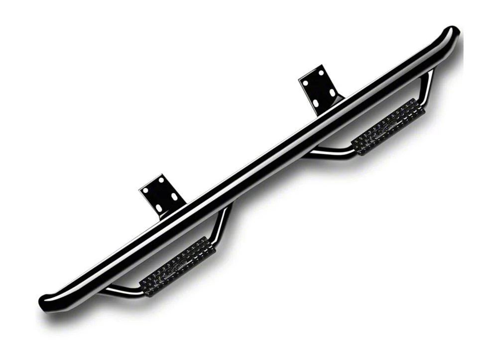 N-Fab Cab Length Nerf Side Step Bars; Gloss Black (11-16 F-350 Super Duty SuperCrew)