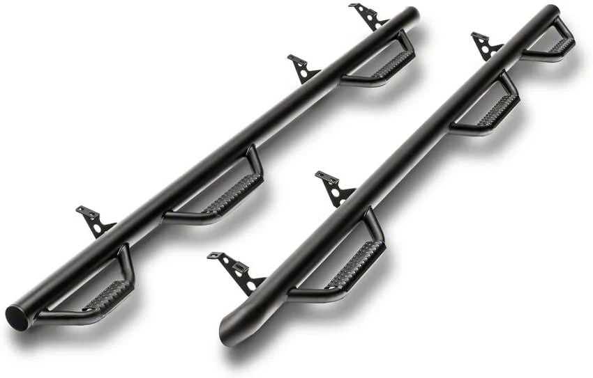 N-Fab Wheel 2 Wheel Bed Access Nerf Side Step Bars; Textured Black (11-16 F-350 Super Duty SuperCab w/ 6-3/4-Foot Bed)