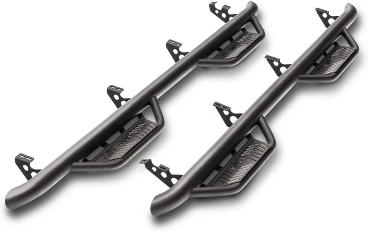 N-Fab Wheel 2 Wheel Podium Nerf Side Step Bars; Textured Black (17-26 F-350 Super Duty SuperCrew w/ 6-3/4-Foot Bed)