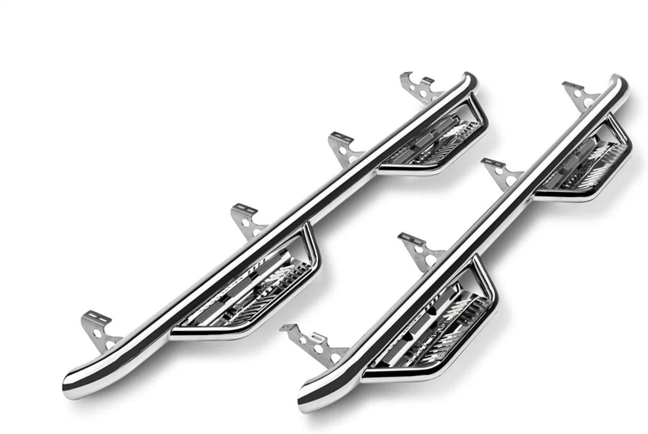 N-Fab Cab Length Podium Nerf Side Step Bars; Polished Stainless (11-16 F-350 Super Duty SuperCab)