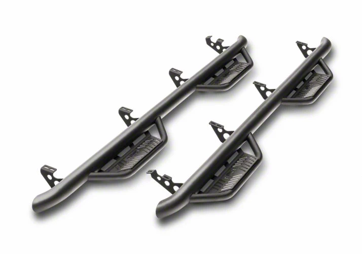 N-Fab Cab Length Podium Nerf Side Step Bars; Textured Black (11-16 F-350 Super Duty SuperCrew)