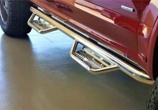 N-Fab Cab Length Podium Nerf Side Step Bars; Polished Stainless (19-23 Ranger SuperCrew)