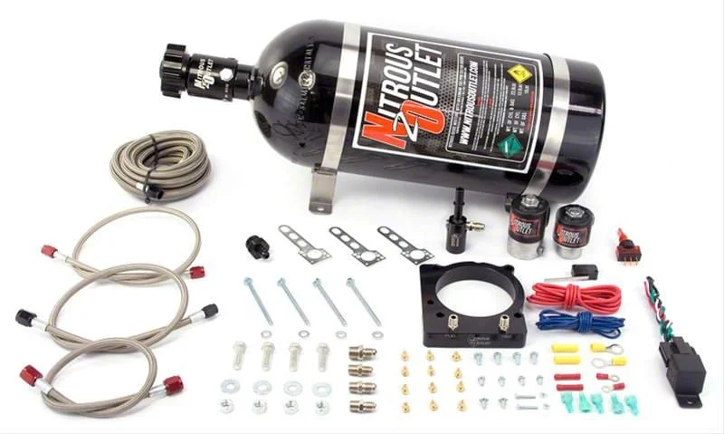 Nitrous Outlet 85mm Hemi Plate System; 10 lb. Bottle (03-24 5.7L RAM 1500)