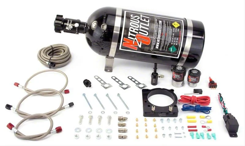 Nitrous Outlet 85mm Hemi Plate System; 10 lb. Bottle (03-18 5.7L RAM 3500)