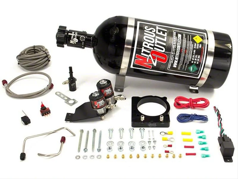 Nitrous Outlet 90mm Hemi Plate System; 10 lb. Bottle (03-18 5.7L RAM 3500)