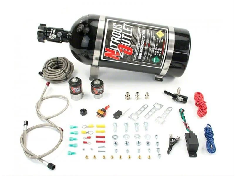 Nitrous Outlet Single Nozzle System; 12 lb. Bottle (14-26 V8 Silverado 1500)