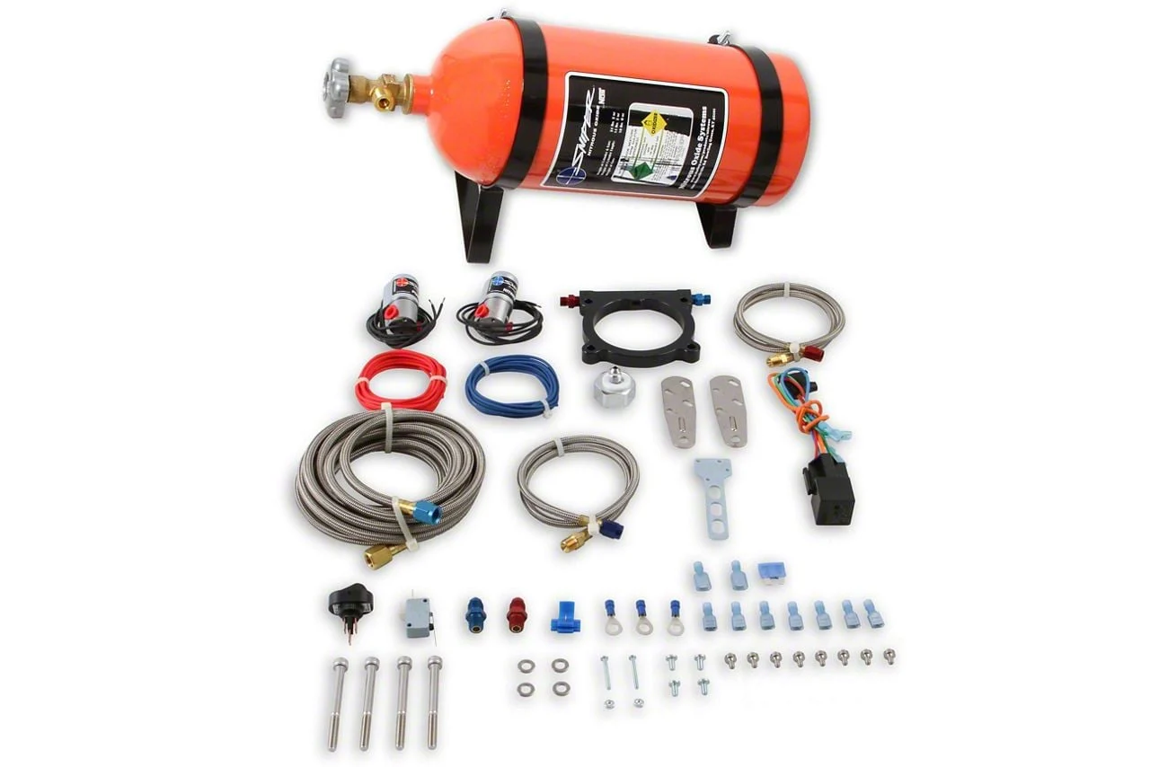 NOS Sniper Plate Wet Nitrous System; Orange Bottle (11-26 5.0L F-150)