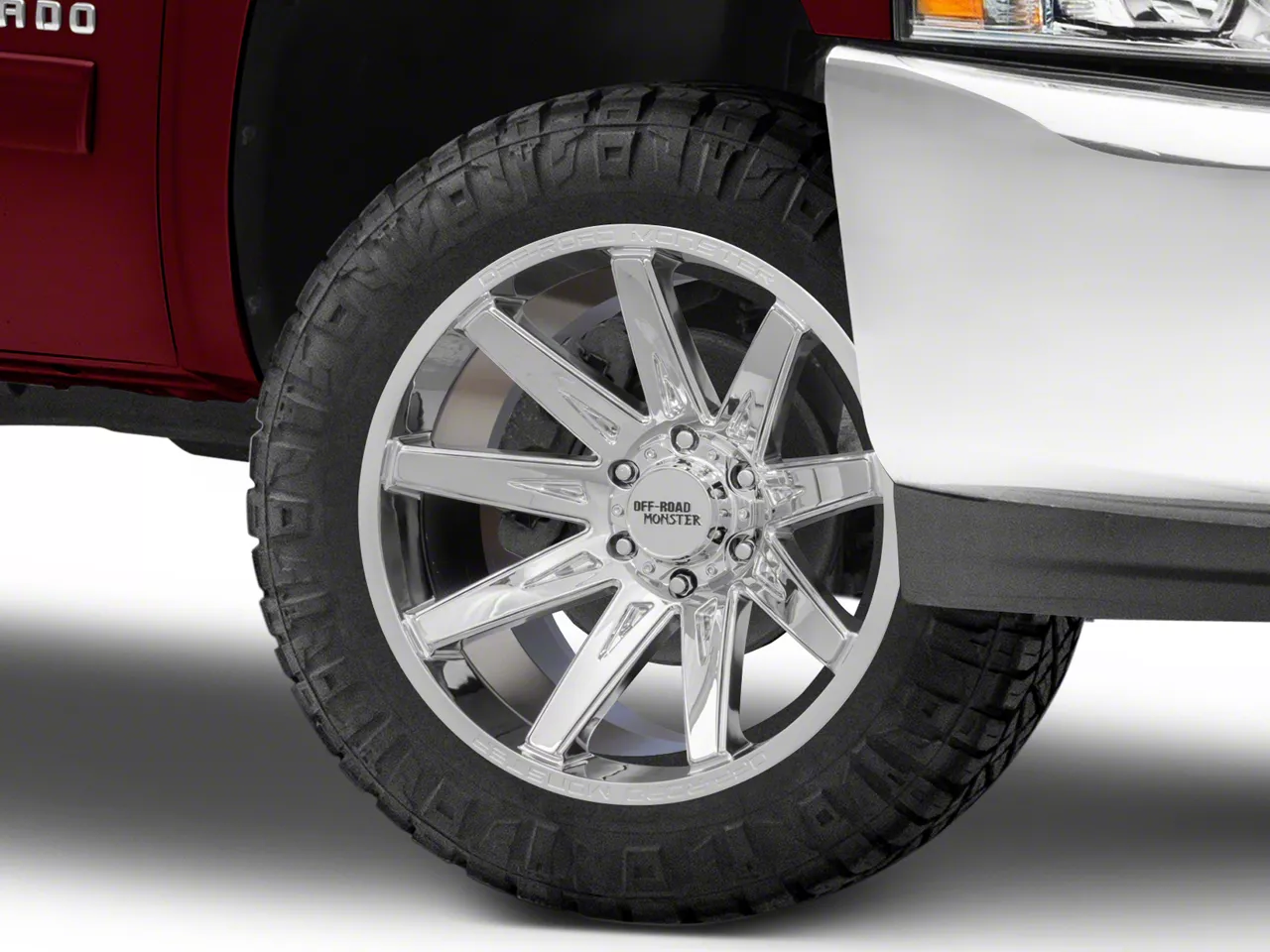 Off-Road Monster M25 Chrome 6-Lug Wheel; 20x10; -19mm Offset (07-13 Silverado 1500)