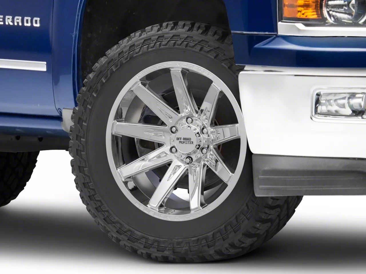 Off-Road Monster M25 Chrome 6-Lug Wheel; 20x10; -19mm Offset (14-18 Silverado 1500)