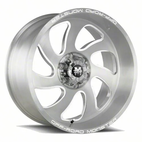 Off-Road Monster M07 Brushed Face Silver 6-Lug Wheel; 20x10; -19mm Offset (19-26 Silverado 1500)