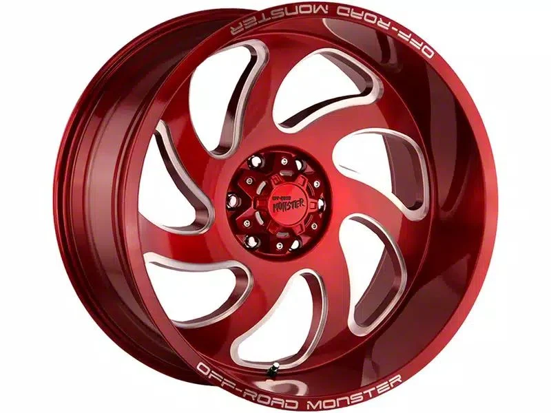 Off-Road Monster M07 Candy Red 6-Lug Wheel; 20x10; -19mm Offset (19-26 Silverado 1500)