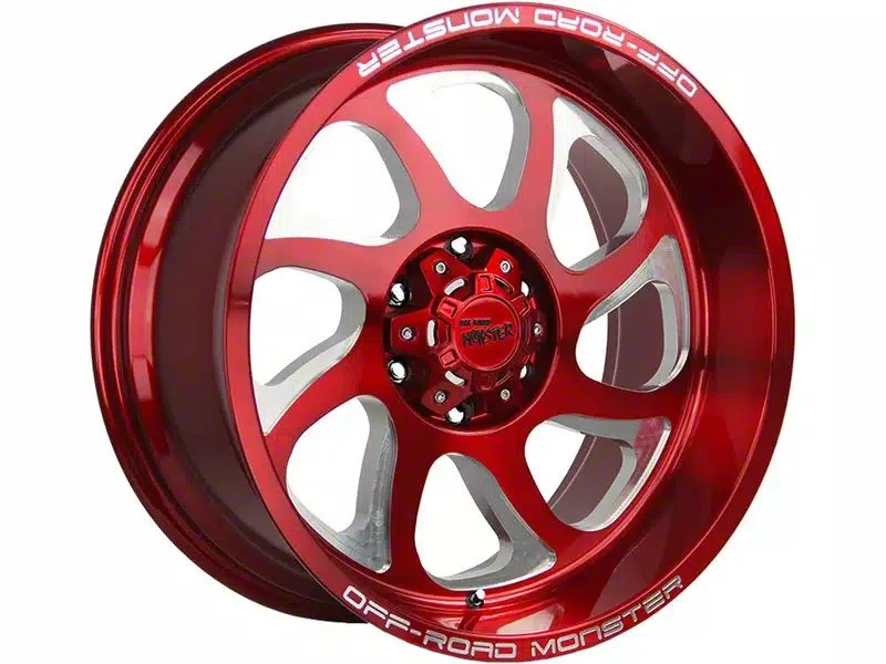 Off-Road Monster M22 Candy Red 6-Lug Wheel; 20x10; -19mm Offset (19-26 Silverado 1500)