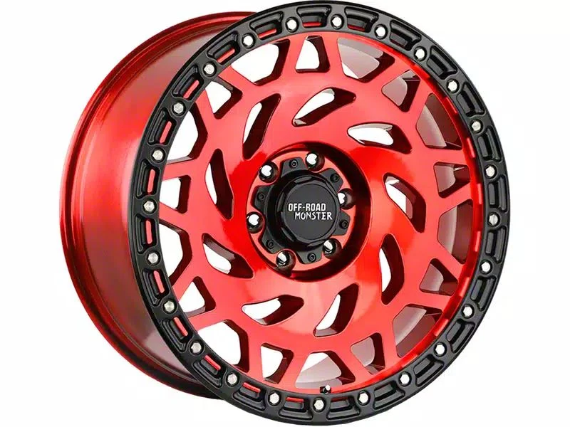 Off-Road Monster M50 Candy Red 6-Lug Wheel; 20x9.5; -12mm Offset (21-26 Yukon)