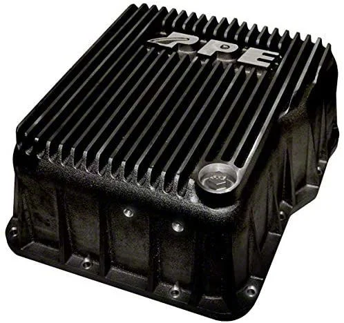 PPE Heavy-Duty DEEP Aluminum Transmission Pan; Black (07-19 Silverado 2500 HD w/ Allison Transmissions)