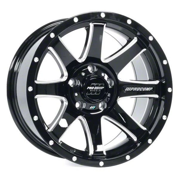 Pro Comp Wheels Patriot Gloss Black Milled 6-Lug Wheel; 20x9; 0mm Offset (15-20 F-150)