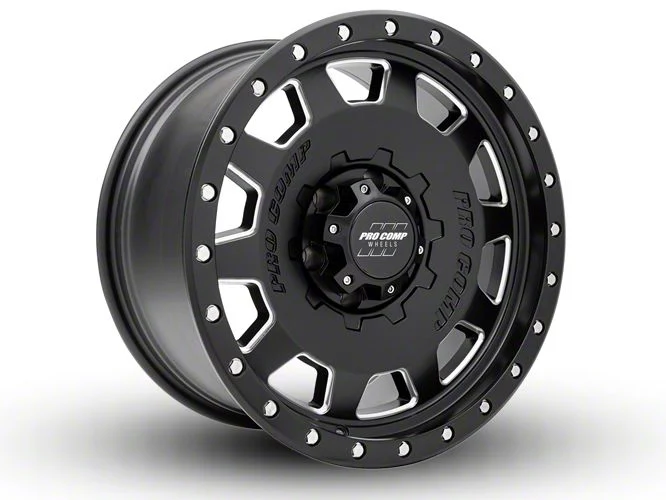 Pro Comp Wheels Hammer Satin Black Milled 6-Lug Wheel; 18x9; 0mm Offset (19-26 Sierra 1500)