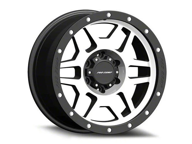Pro Comp Wheels Phaser Machined 6-Lug Wheel; 17x9; -6mm Offset (19-26 Sierra 1500)