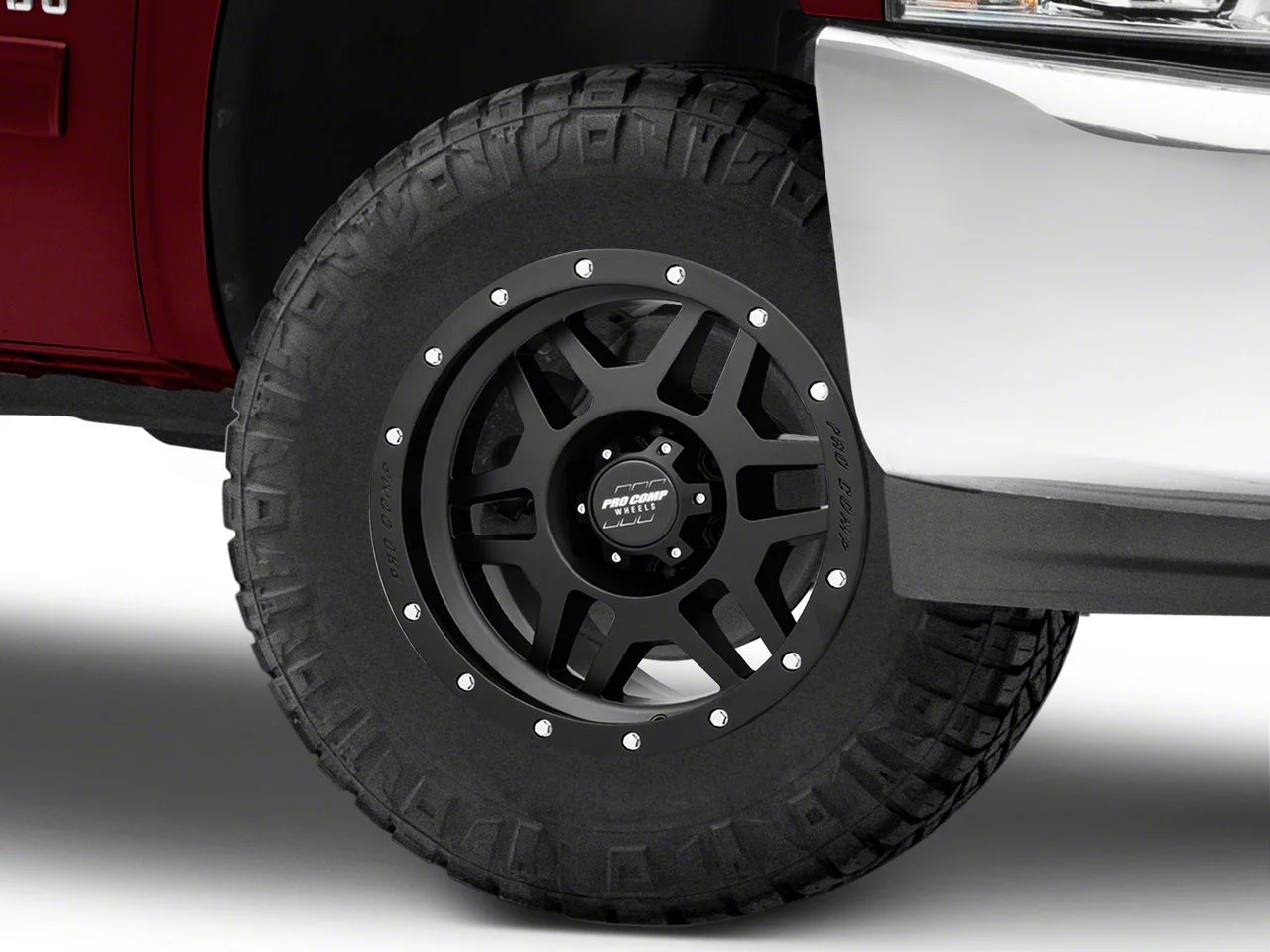 Pro Comp Wheels Phaser Satin Black 6-Lug Wheel; 17x9; -6mm Offset (07-13 Silverado 1500)