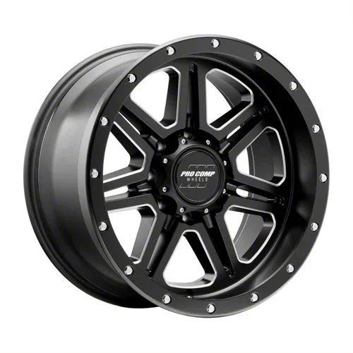 Pro Comp Wheels 62 Series Apex Satin Black Milled 5-Lug Wheel; 20x10; -18mm Offset (09-18 RAM 1500)