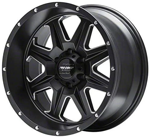 Pro Comp Wheels 63 Series Recon Satin Black Milled 8-Lug Wheel; 20x10; -18mm Offset (17-22 F-250 Super Duty)