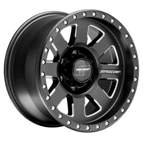 Pro Comp Wheels Trilogy Pro Satin Black 6-Lug Wheel; 17x9; -6mm Offset (07-13 Silverado 1500)