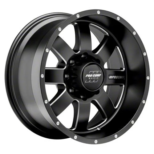 Pro Comp Wheels Trilogy Satin Black 8-Lug Wheel; 20x10; -18mm Offset (10-18 RAM 3500 SRW)