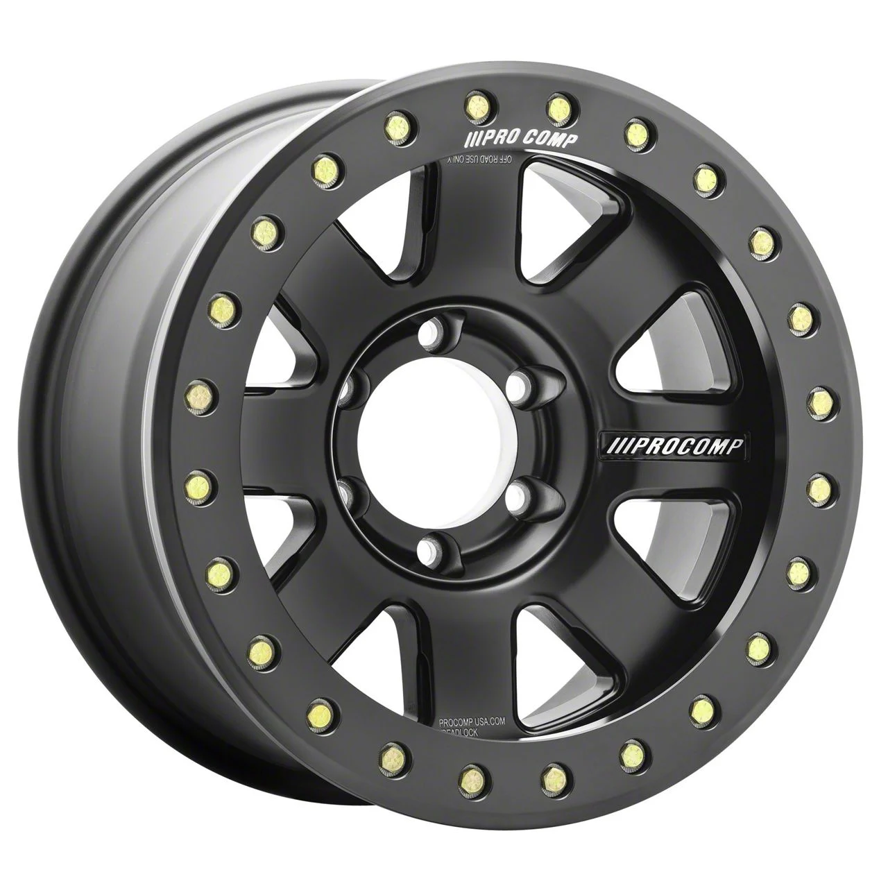 Pro Comp Wheels Trilogy Race Satin Black 6-Lug Wheel; 17x9; -6mm Offset (14-18 Sierra 1500)