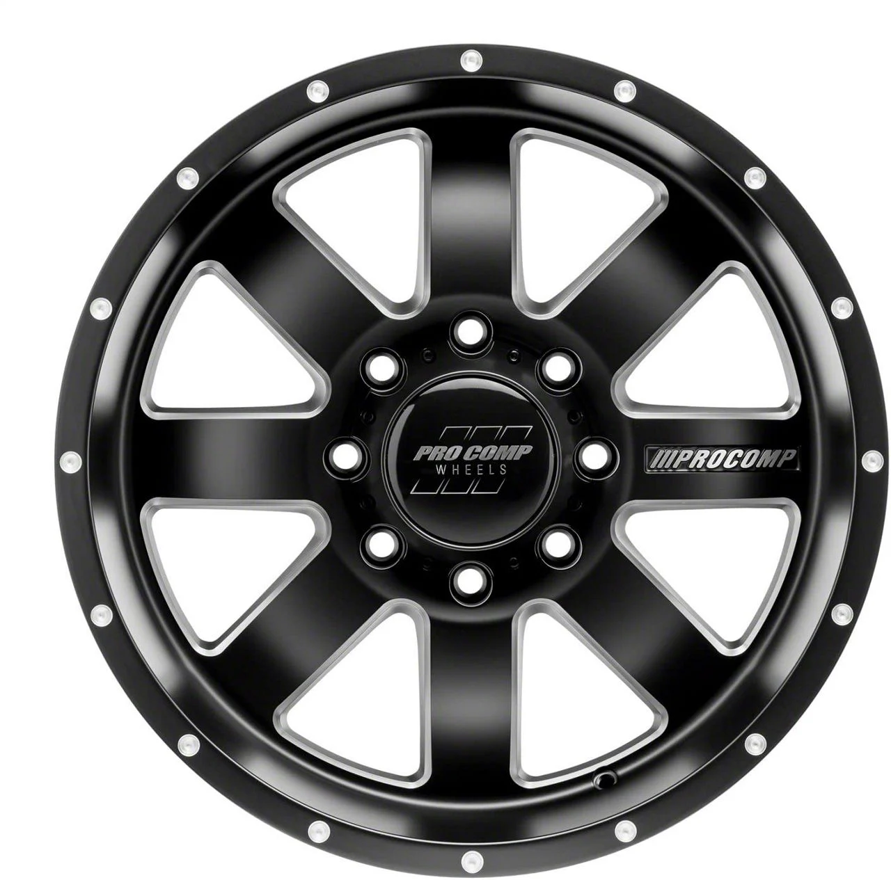 Pro Comp Wheels Trilogy Satin Black 8-Lug Wheel; 17x9; -6mm Offset (07-10 Sierra 2500 HD)