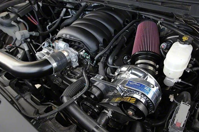 Procharger High Output Intercooled Supercharger Complete Kit with P-1SC-1; Satin Finish (14-18 6.2L Sierra 1500)