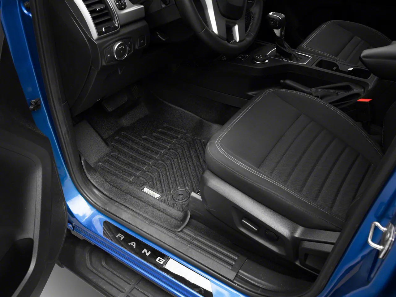Proven Ground Precision Molded Front and Rear Floor Liners; Black (19-26 Ranger SuperCrew)