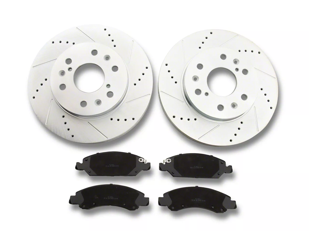 C&L Super Sport HD 6-Lug Brake Rotor and Pad Kit; Front (07-18 Sierra 1500)
